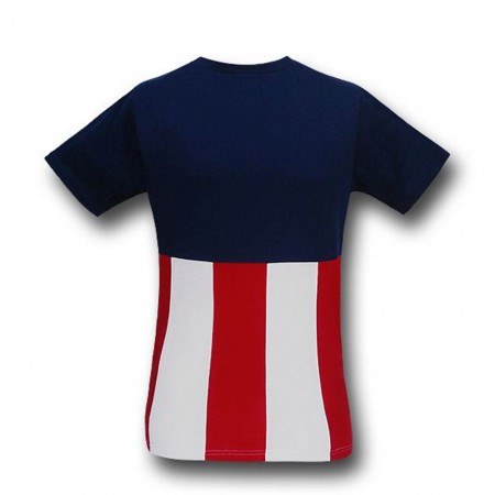 Captain America Stars & Stripes Cut & Sew T-Shirt