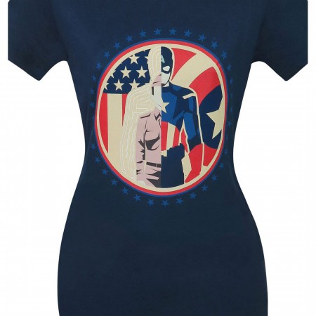 Captain America Steve Rogers Split Women's T-Shirt