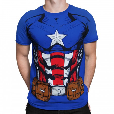 Captain America Suit-Up Men's Costume T-Shirt