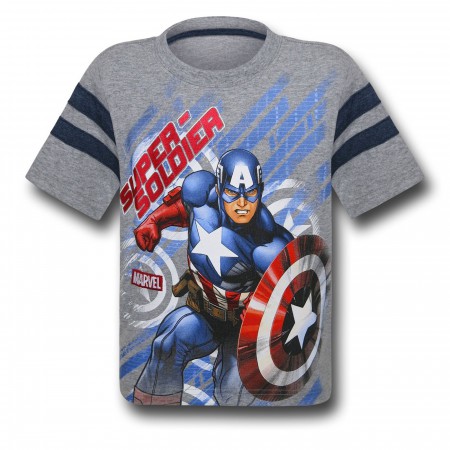 Captain America Super Soldier Red Foil Kids T-Shirt