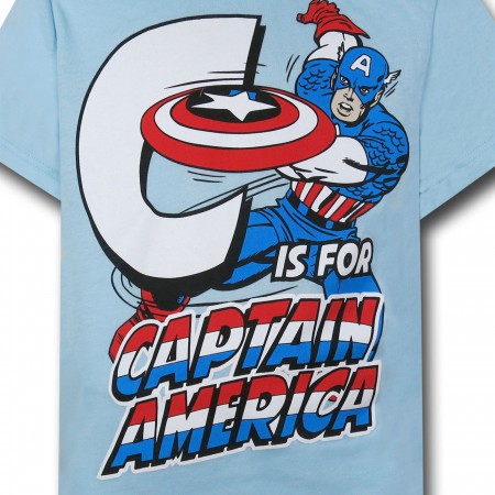C is for Captain America Kids T-Shirt