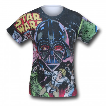 Star Wars Comic Vader Battle Sublimated T-Shirt