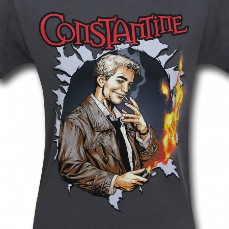 Constantine Pose on Charcoal T-Shirt