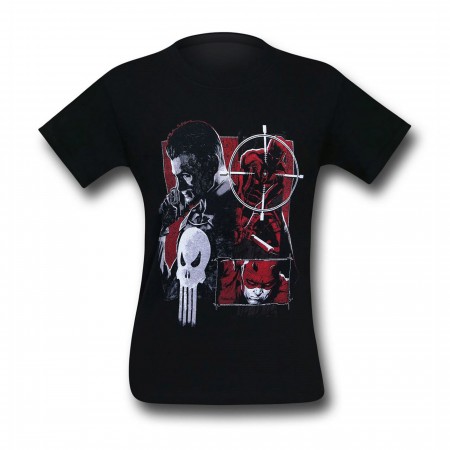 Daredevil Vs Punisher Square Off Men's T-Shirt