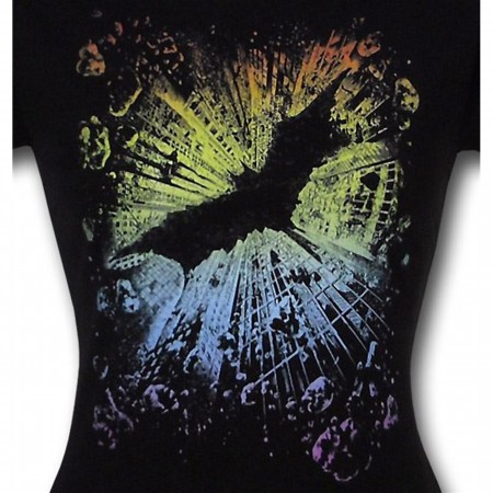 Dark Knight Rises Womens Colored Drop Bat T-Shirt