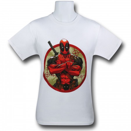 Deadpool Bullseyes White 30 Single T-Shirt