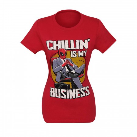 Deadpool Chillin' Business Women's T-Shirt