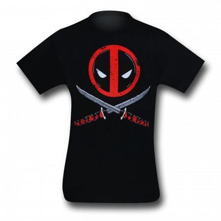 Deadpool Mask & Crossed Swords T-Shirt