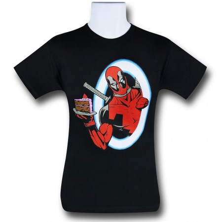 Deadpool Portal Piece of Cake 30 Single T-Shirt