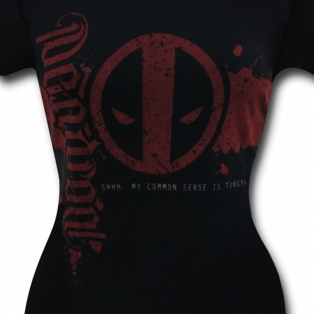 Deadpool Womens Red Chapter Ambigram T-Shirt
