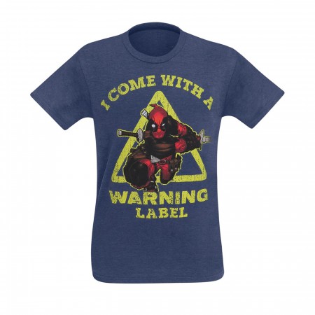 Deadpool Warning Label Men's T-Shirt