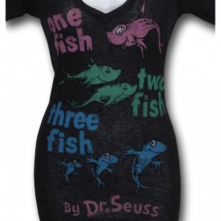 Dr. Seuss 1 Fish 2 Fish 3 Fish Juniors T-Shirt