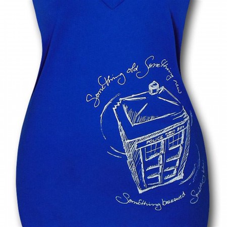 Doctor Who Something Blue V-Neck Women's T-Shirt
