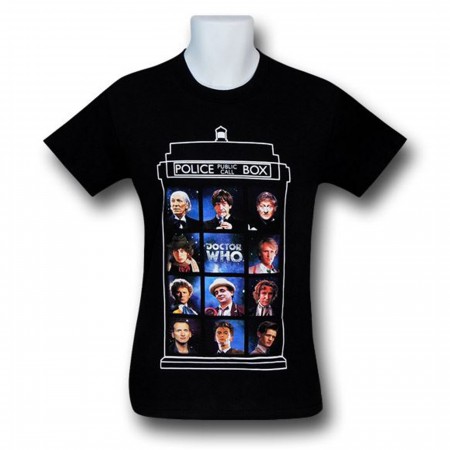 Doctor Who Doctors in the Tardis T-Shirt