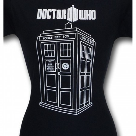 Doctor Who Women's Tardis Outline T-Shirt