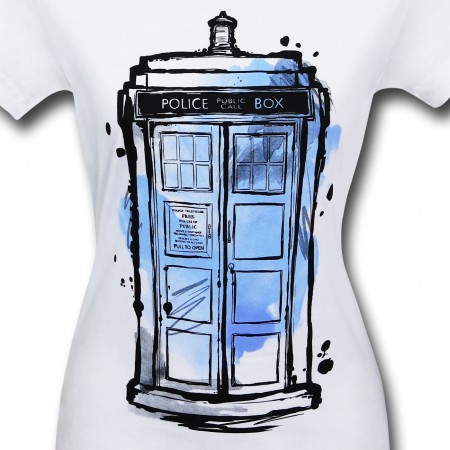Doctor Who Ink Tardis Women's T-Shirt