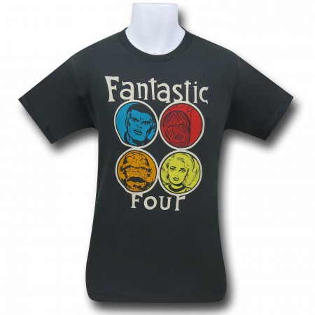 Fantastic Four Circle Heads (30 Single) T-Shirt