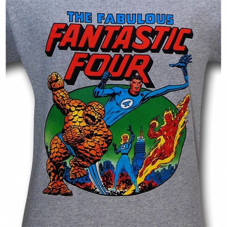 Fantastic Four Fabulous Heather Grey T-Shirt