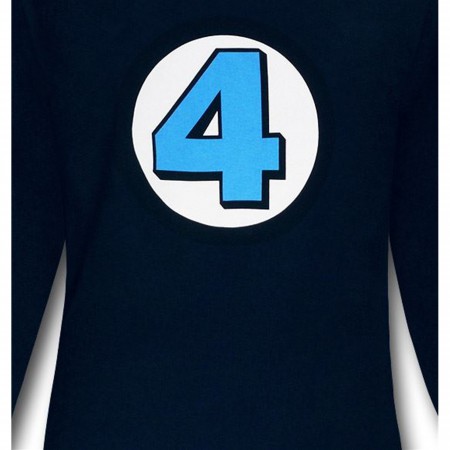 Fantastic Four Symbol Navy Long Sleeve T-Shirt