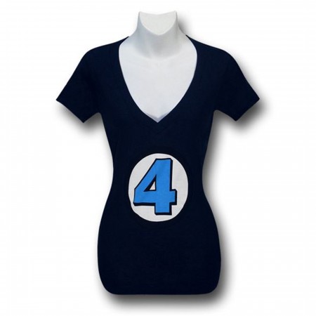 Fantastic Four V-Neck Women's 30 Single T-Shirt