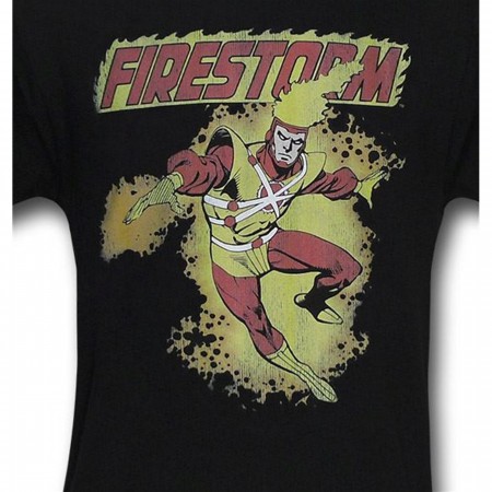 Firestorm Black Distressed T-Shirt