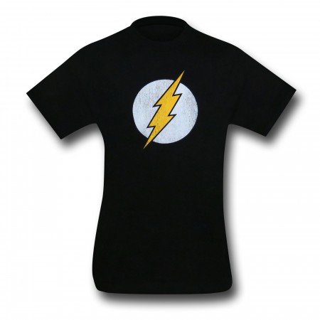 Flash Distressed Symbol Black T-Shirt