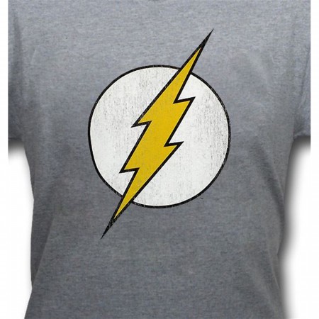 Flash Distressed Symbol Grey Heather T-Shirt