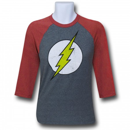 Flash Distressed Symbol Baseball T-Shirt