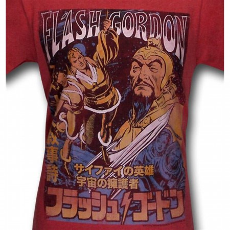 Flash Gordon Distressed Kanji 30 Single T-Shirt