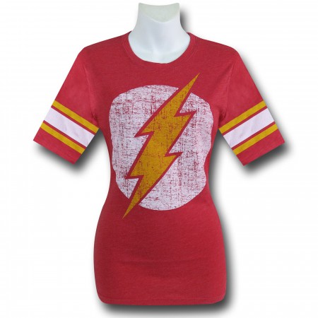 Flash Women's Distressed Symbol Athletic T-Shirt