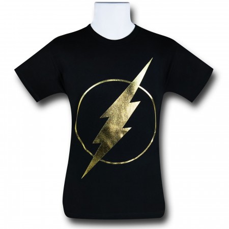 Flash Black Gold Symbol 30 Single T-Shirt
