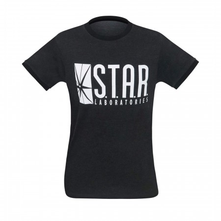 Flash STAR Labs Charcoal Ringer Men's T-Shirt