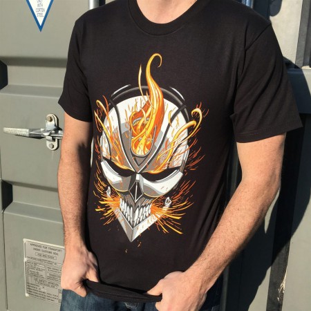 Ghost Rider Flaming Helmet Men's T-Shirt