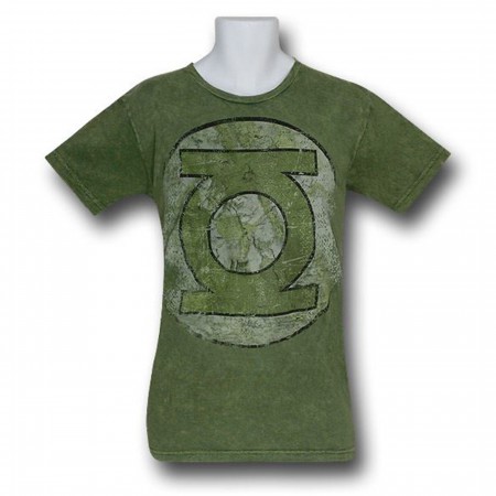 Green Lantern Acid Wash Symbol T-Shirt