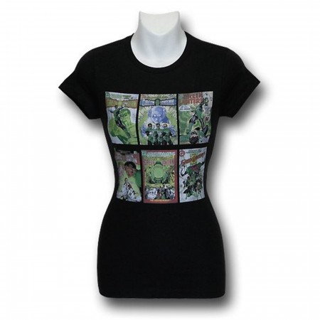 Green Lantern Classic Covers Junior Women T-Shirt