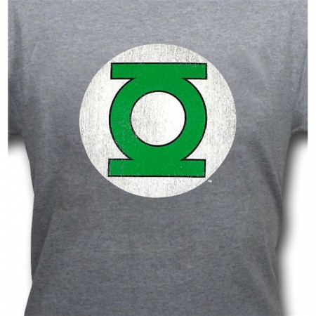 Green Lantern Distressed Heather Grey T-Shirt