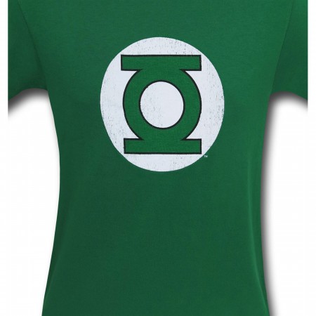 Green Lantern Hal Jordan Distressed Logo Men's T-Shirt