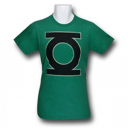 Green Lantern Heather Faded Symbol 30 Single T-Shirt