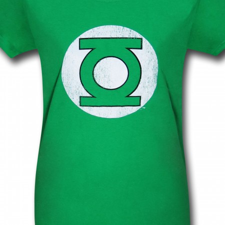 Green Lantern Women's Distressed Symbol T-Shirt