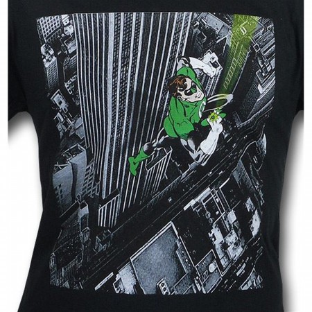 Green Lantern Photoreal Urban Flight T-Shirt