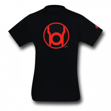 Red Lantern Symbol on Black T-Shirt