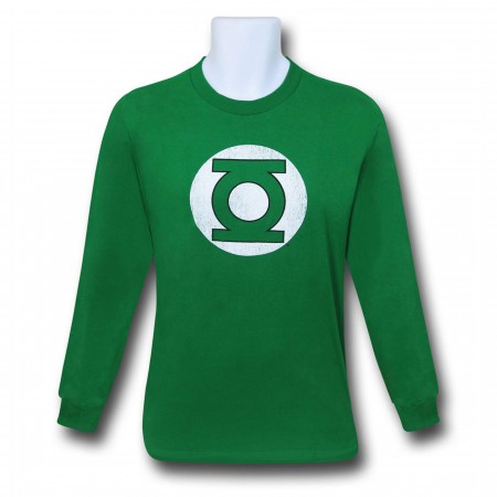 Green Lantern Distressed Symbol Long Sleeve T-Shirt