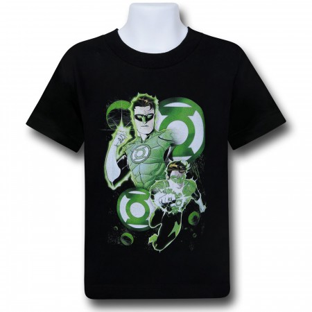 Green Lantern Image Symbol Collage Kids T-Shirt