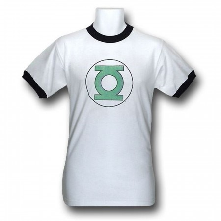 Green Lantern Distressed Symbol Ringer T-Shirt