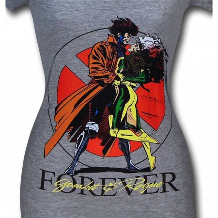 Gambit and Rogue Forever Women's V-Neck T-Shirt