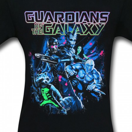 Guardians of the Galaxy Epic Poster Black T-Shirt