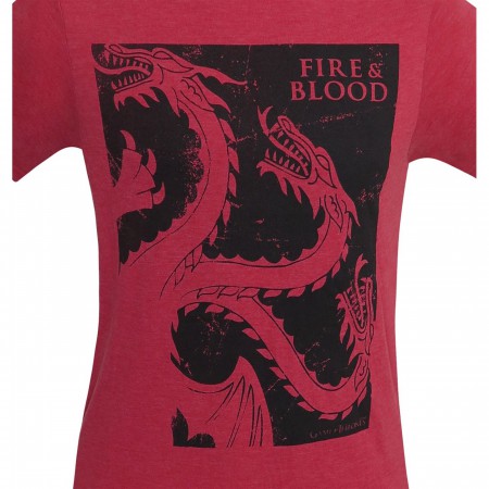 Game of Thrones Distressed Fire & Blood Men's T-Shirt