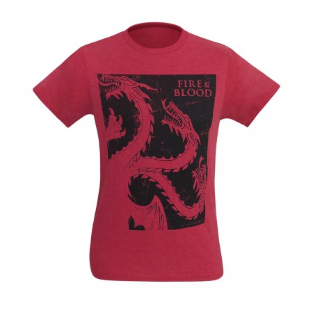 Game of Thrones Distressed Fire & Blood Men's T-Shirt