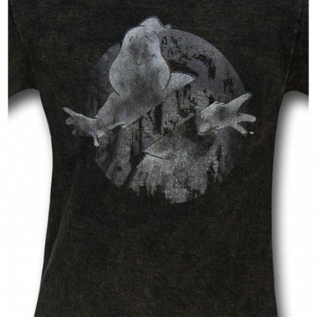 Ghostbusters Acid-Washed Logo 30 Single T-Shirt