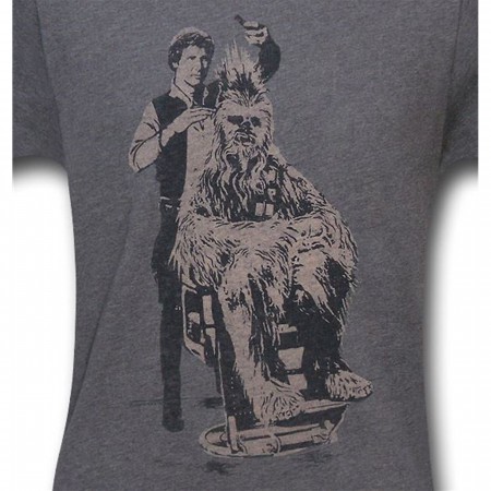 Han Solo Trimming Chewie Junk Food T-Shirt